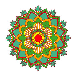 Mandala patterns on isolated background