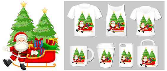 Christmas theme with Santa on product templates