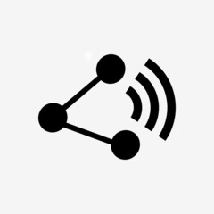 share network sign icon design