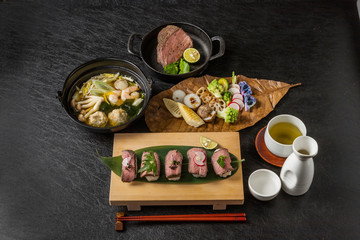 Fototapeta na wymiar 高級ローストビーフ　Roast beef of highest quality Japanese 