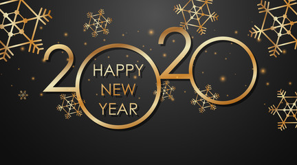 Fototapeta na wymiar Happy new year background design for 2020
