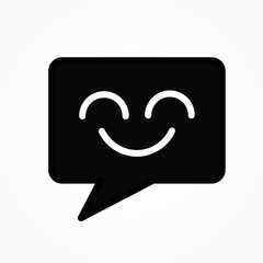 Message, Smile speech bubble and Communication line icons.