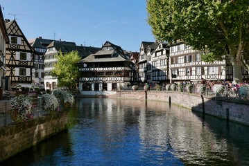 Fototapeta na wymiar Petit France area in Strasbourg
