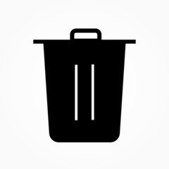 Trash icon vector. Trendy flat trash icon