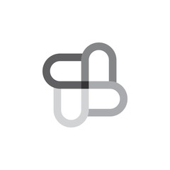 Rotation S letter logo design vector