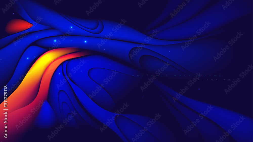 Poster abstract distorted shape background