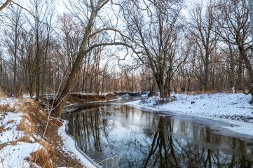 Winter Stream Scene