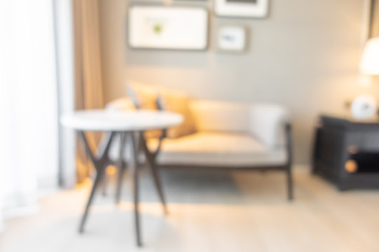 abstract blur living room interior for background
