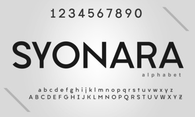 Abstract minimal modern alphabet fonts. Typography technology electronic digital music future creative font. vector illustration