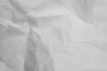 White crumpled paper texture background.	