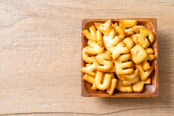 alphabet biscuit bread