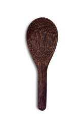 Wood ladle isolated on white background