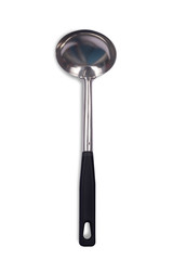 Stainless steel cookware isolated on white background