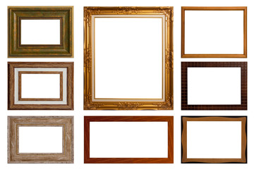 Antique frame isolated on white background