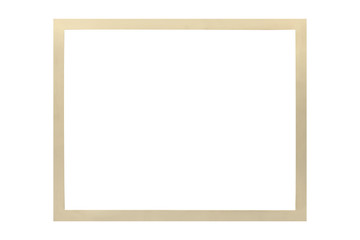 Single Modern wood frame isolated on white background