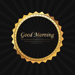 Golden morning emblem.