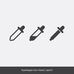 Set of Vector Eyedropper Icons