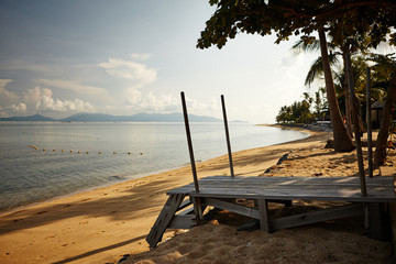 Beach View With Small Dock