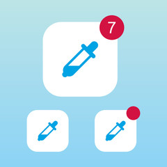 Modern Eyedropper Icon With Notification