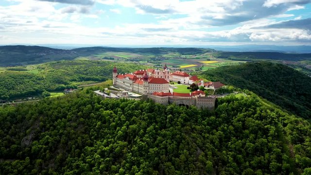 I take some aerial shots with my quadcoper in 4K from G&ouml;ttweig Abbey
G&ouml;ttweig Abbey is a baroque Benedictine monastery and often referred to as 
Austria's Monte Cassino.