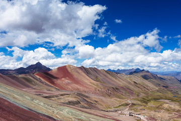 Rainbow Mountains Of Peru. Peruvian Andes. Ausangate mountain
