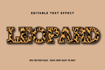 Leopard pattern text effect, editable text