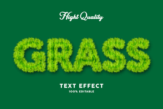 Grass text effect, editable text