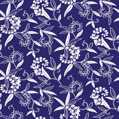 Beautiful tropical plant seamless pattern illustration,