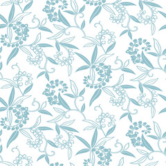 Beautiful tropical plant seamless pattern illustration,