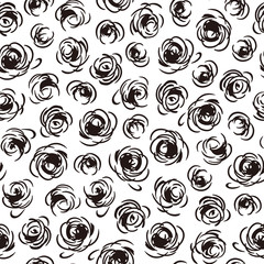 Seamless pattern material of an abstract flower,