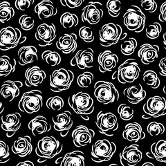 Seamless pattern material of an abstract flower,