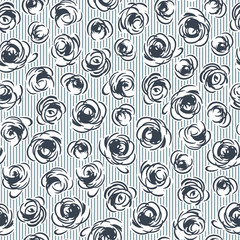 Seamless pattern material of an abstract flower,