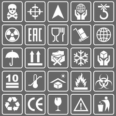 packaging product icon set vector symbol