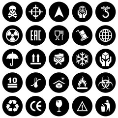 packaging product icon set vector symbol