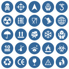 packaging product icon set vector symbol