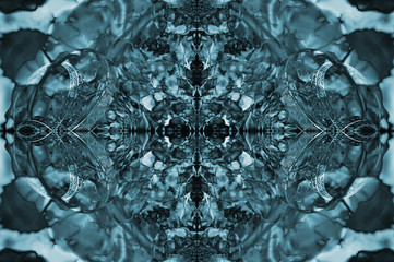 Blue abstract psychedelic background for design.
