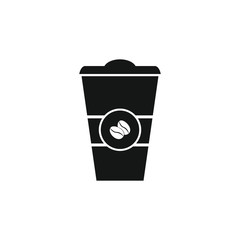 plastic coffee cup icon vector sign