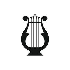Harp Icon Vector Logo Template Illustration Design
