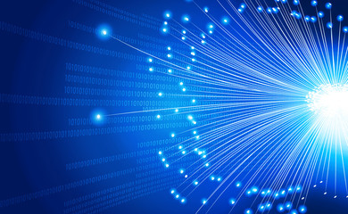 Obraz premium Fiber optics abstract background. Digital illustration.