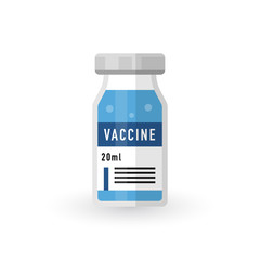 Vector image of a vaccine vial on white