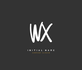 W X WX Beauty vector initial logo, handwriting logo of initial signature, wedding, fashion, jewerly, boutique, floral and botanical with creative template for any company or business.