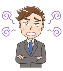 ビジネスマン スーツ 男 イラスト素材 かわいい マンガ