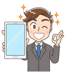 ビジネスマン スーツ 男 イラスト素材 かわいい マンガ