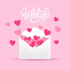 Obraz na płótnie Canvas Happy Valentine Day Greeting Card Background