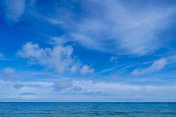 Naklejka na ściany i meble blue sky and sea nature concept background.
