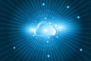 Cloud computing concept. Cloud network. 3d illustration.