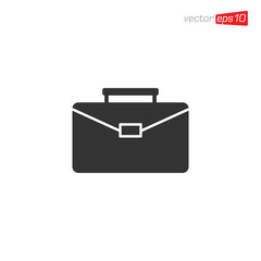 Suitcase or Briefcase Icon Design Vector
