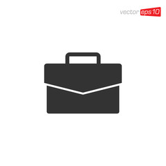 Suitcase or Briefcase Icon Design Vector