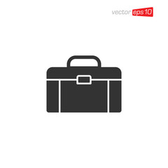 Suitcase or Briefcase Icon Design Vector