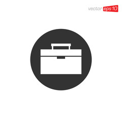 Suitcase or Briefcase Icon Design Vector